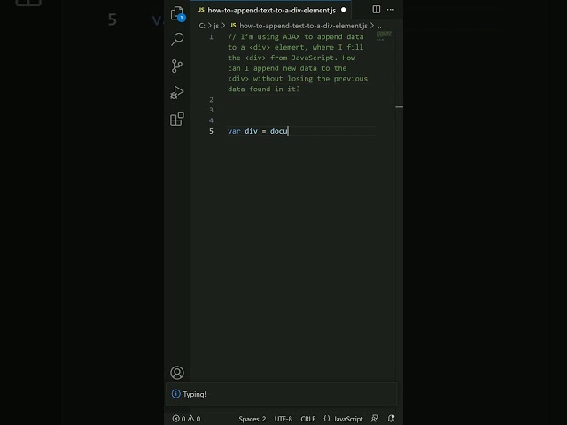 javascript - How to append text to a div element?