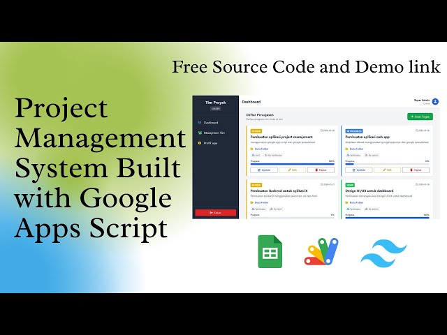 Free Complete Project Management System Built with Google Apps Script | Free Source Code & Demo