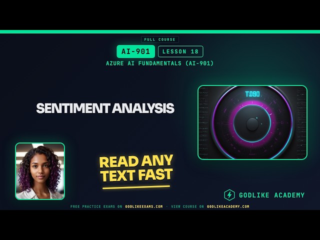 AI-901 Azure AI Fundamentals · Lesson 18: Sentiment Analysis Use Cases