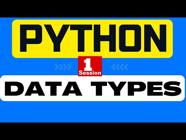 1. Python Tutorial  for beginners, Data Types in Python  , Python Programming Tutorial  2023
