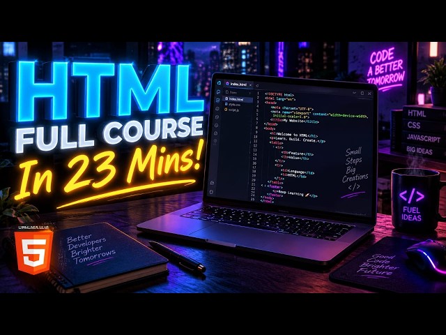 HTML Full Course for Beginners | Complete HTML5 Tutorial in 23 Minutes