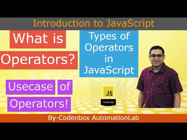 JS-Part 4: What is an Operator? Types of Operators in JavaScript?