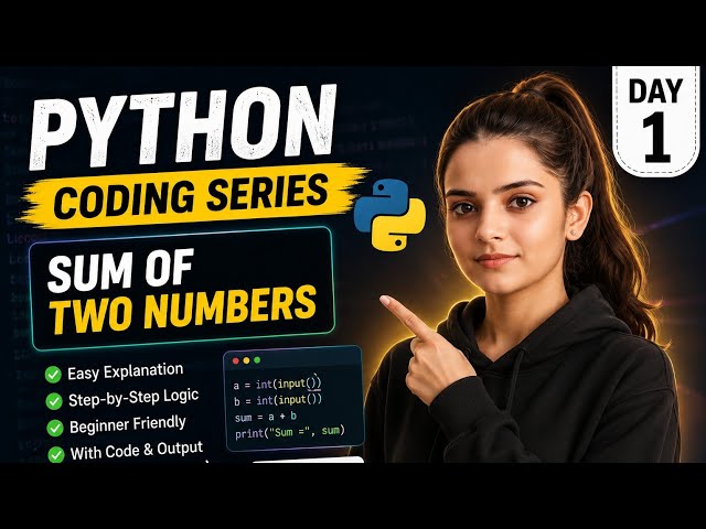 Python Coding Series Day 1 🔥 | Sum of Two Numbers in Python | Python for Beginners | Codexani