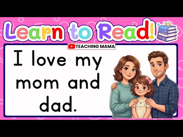LET'S READ! | SIMPLE READING LESSON FOR KIDS | PRACTICE READING ENGLISH SENTENCES  | TEACHING MAMA
