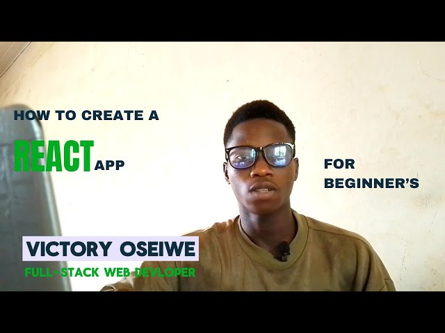 HOW TO CREATE A REACT APP ON VSCODE