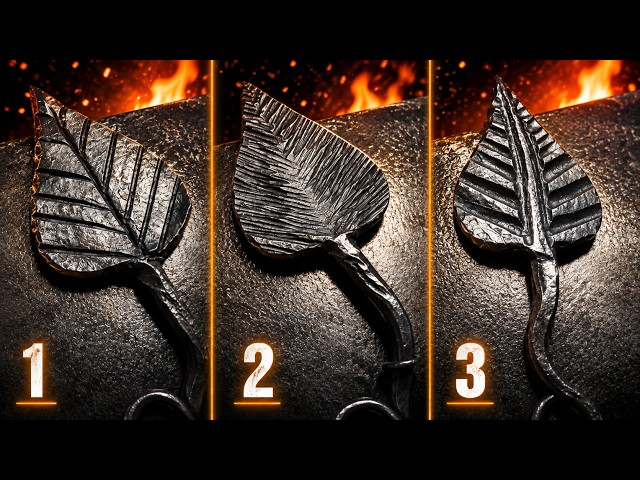 3 Ways to Texture a Forged Steel Leaf | Blacksmithing