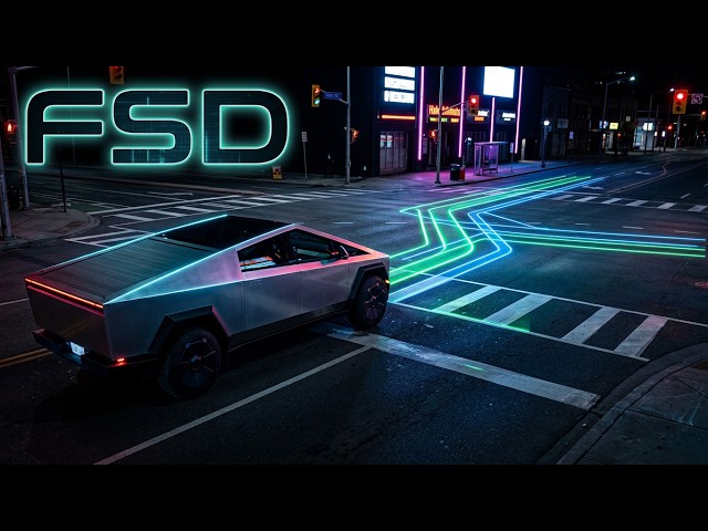 Cybertruck FSD v14.3.6 Drive: Construction Zone & Intersections (Raw)