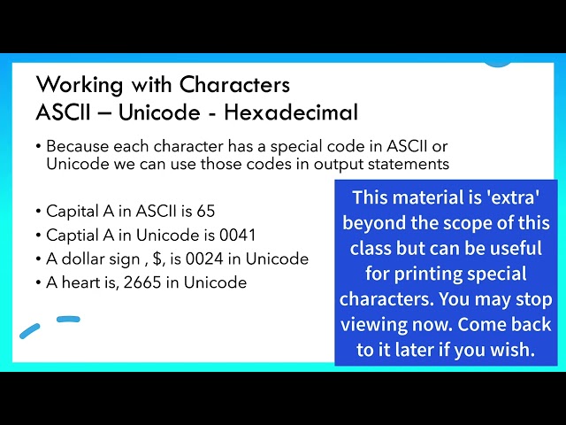 Mod 05 CIS125 Strings and Characters in Java