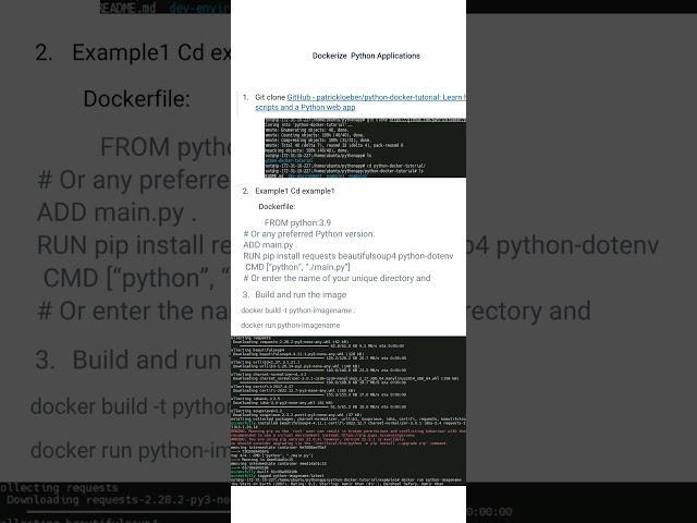 How to dockerize python application? #docker #python #container #devops #tamil