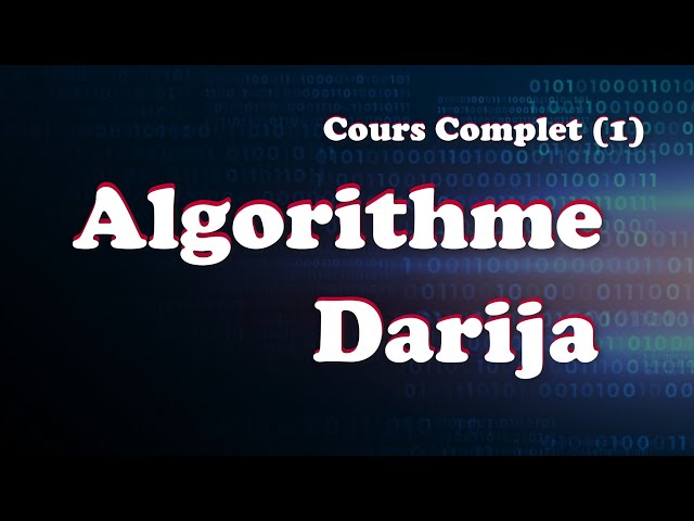#web_coding #darija #algorithme  #youcode  1/ Algorithme Cours Complet Partie (1) Darija