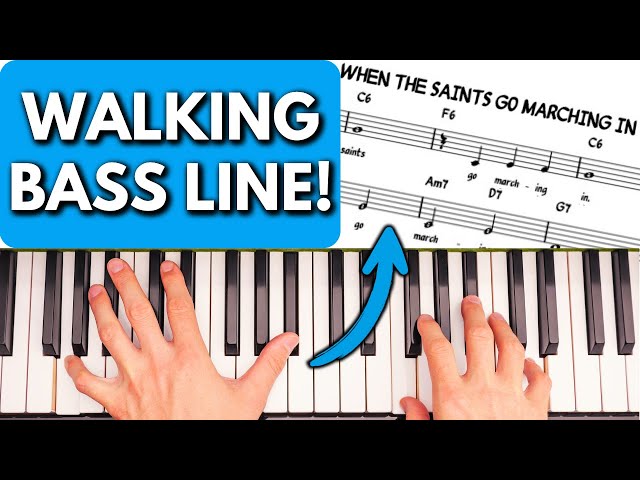 Turn Basic Left Hand Into BEAUTIFUL Walking Bass (Beginner to Pro)