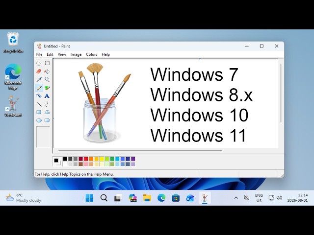 How to get Windows Vista Paint on Windows 7 or Later