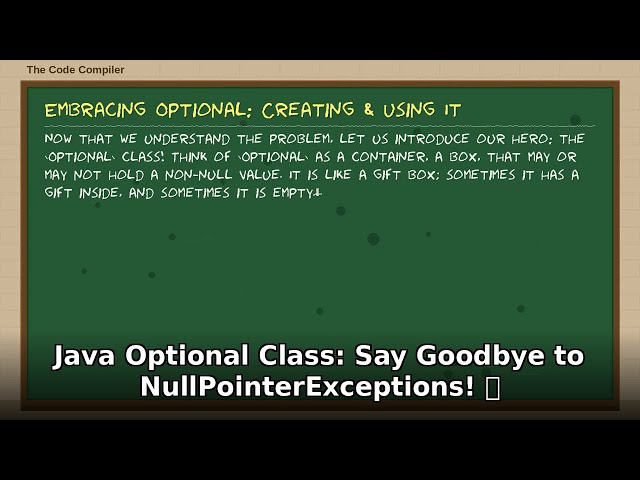 Java Optional Class: Master NullPointerException Prevention! 🚀 (Advanced Tutorial)