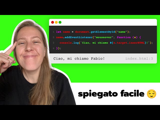 Come si usa addEventListener in JavaScript | Tutorial ITA