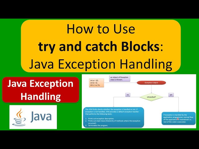 How to Use try and catch Blocks: Java Exception Handling