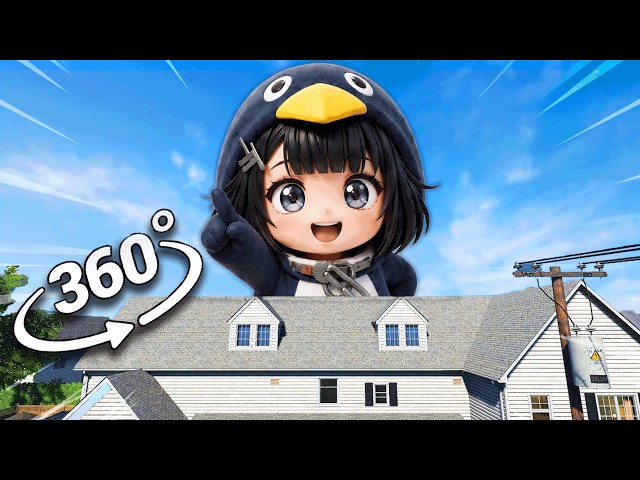 GuguGaga Penguin Appear In Town | 360° VR 4K