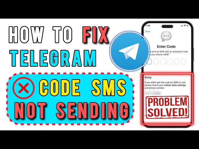 Telegram Code SMS Problem | How to Fix Telegram Code SMS Problem