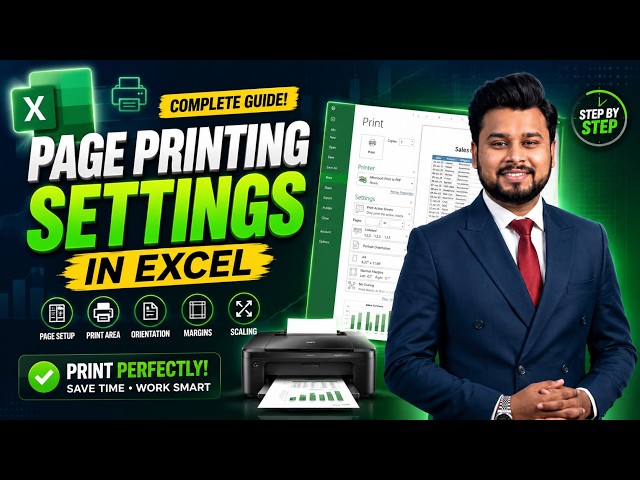 Page Printing Settings in Excel | Print Excel Sheet on One Page | Excel Print Setup