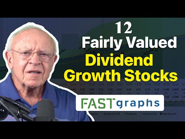12 Fairly Valued Dividend Growth Stocks | FAST Graphs