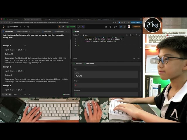 LeetCode | Python | HHKB Type-S | 40 min real time | no talking | EP-51
