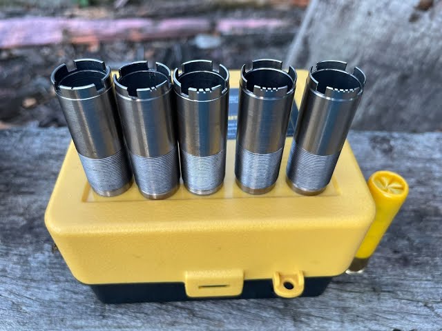FULL CHOKE GROUPING TEST (1) - 2 - 3 - 4 - 5 // .20 GAUGE 3T LEAD AT 11.4 METERS