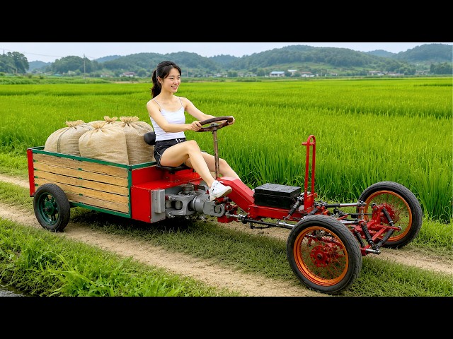 Watch This Powerful Homemade Electric Tractor - Compact and Full of Creativity
