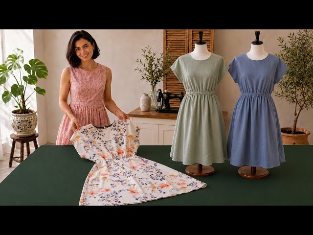 Elegance Simple No Pattern Cooling Summer Dress Sewing Secret