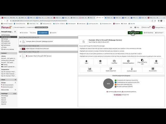 Activating Perusall, Uploading a File, and Creating an Assignment