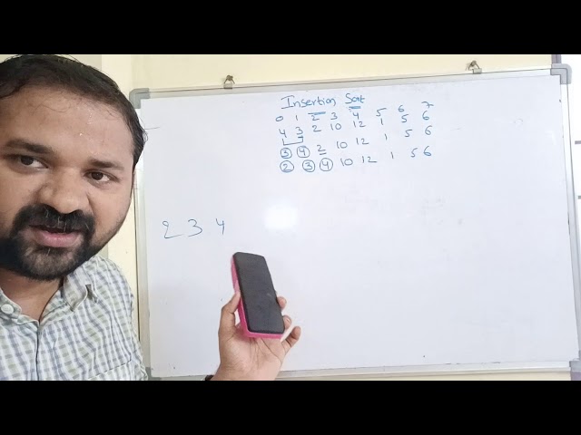 insertion sort with example