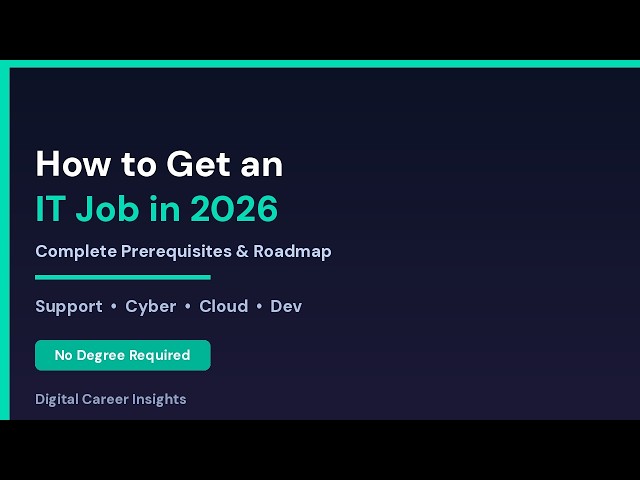 How to Get an IT Job in 2026 (No Experience) | Complete Roadmap for Beginners
