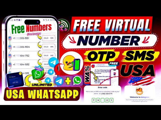 Get Free USA VIRTUAL Phone Number for WhatsApp, Telegram, Call & Text | Free Virtual WhatsApp Number