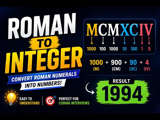 Roman to Integer | LeetCode | Java Solution | Easy Explanation