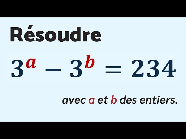 SOLVE 3rd − 3rd = 234 - Mathematics OLYMPICS