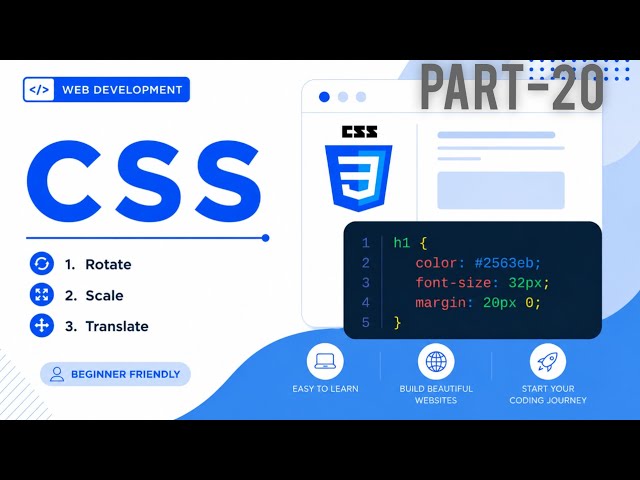 CSS Transform Explained 🔥 | Rotate, Scale & Translate in 10 Minutes | web development #css #coding 