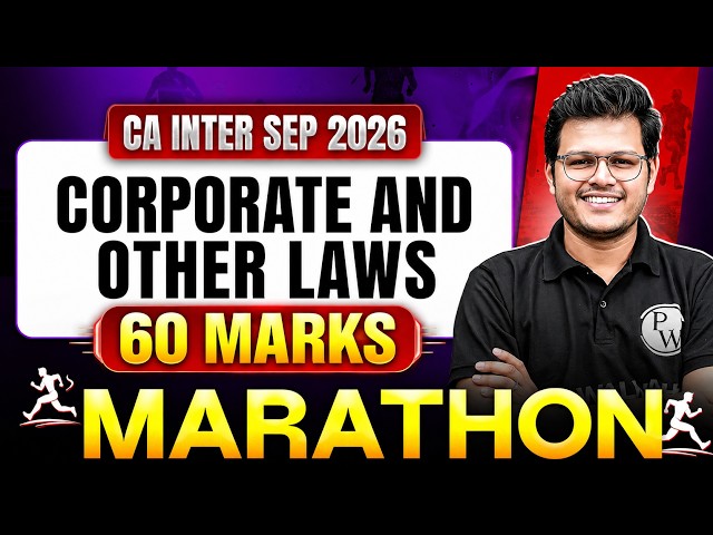 CA Inter Corporate And Other Laws: Full Day Marathon | CA Inter Laws | Sep 2026 | CA Chaitanya Jain