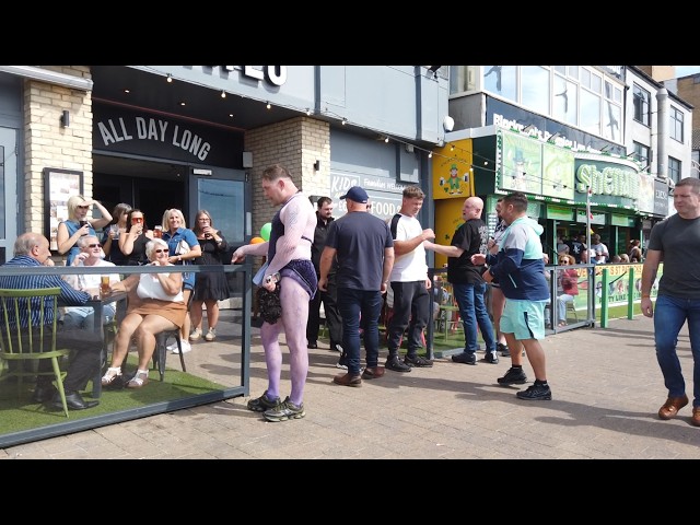 Blackpool very busy today as we capture the sights & sounds walking around the town in the sunshine