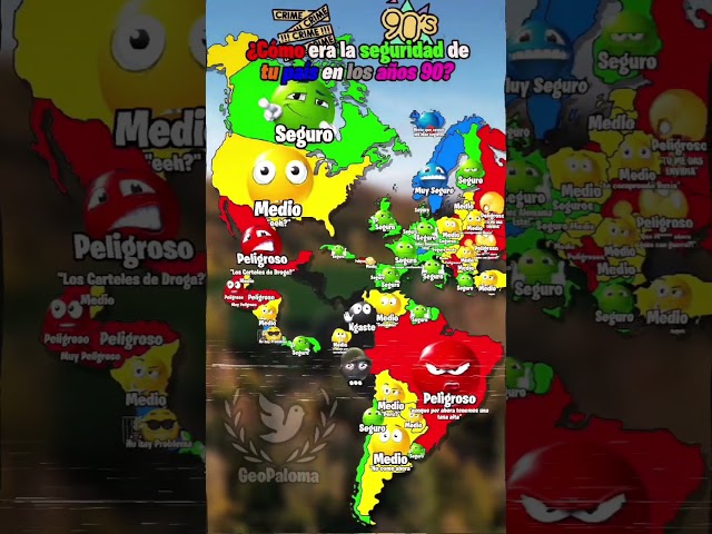 La seguridad de tu país en los 90s #mapping #countryballs #map