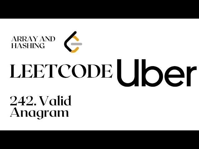 LeetCode 242 – Valid Anagram | Array & Hashing | DSA