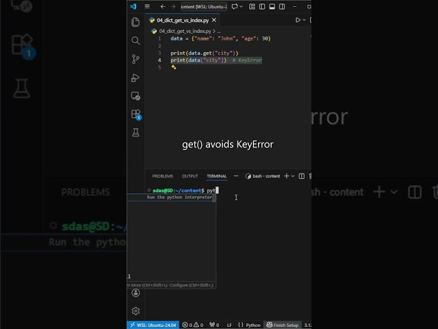 Python Tip #4 – dict.get() vs []