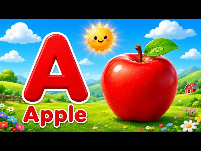 🍎 A for Apple | Learn ABC Alphabet for Kids | English Alphabet A to Z | ABC Learning for Kids