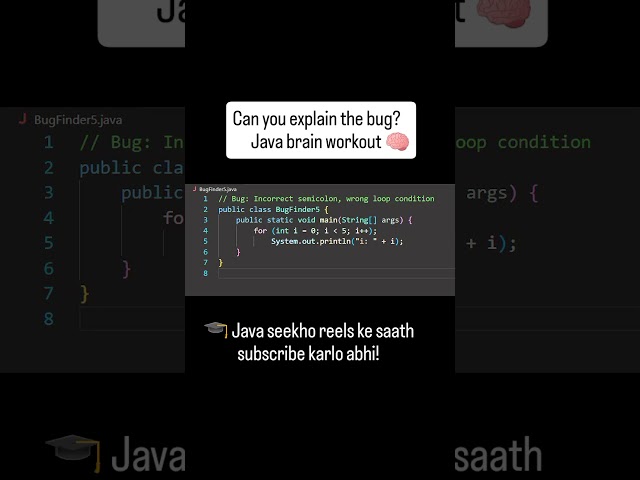 🧠 Java + Bugs = Learning Fun  👇 Comment your fix | 🔔 Subscribe @CodarHub7  #CodarHub7 #CodarJava