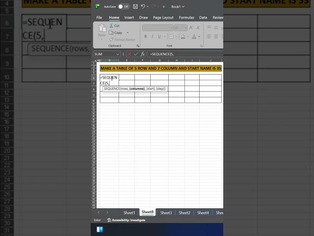 Excel में गिनती लिखना छोड़ो! ❌ SEQUENCE Formula से 1 सेकंड में List बनाना सीखें ⚡ #excelmagic