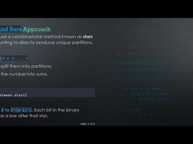 Speed Up Python Number Partitions Using the Stars and Bars Method