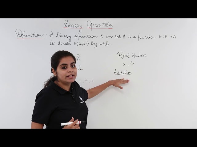 Class 12th – Overview of Binary Operations | Relation and Functions | Tutorials Point
