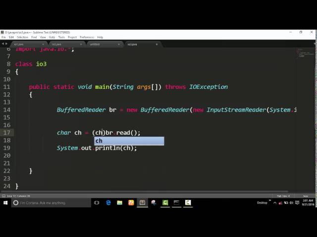 IO Management with read() method : Java Programs