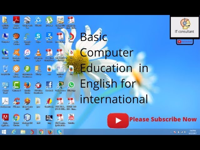 learn to use computer at home in English easily .