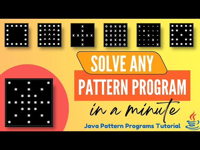Pattern programs in Java | Hindi | Solve any pattern program | One logic for all patterns|softethics