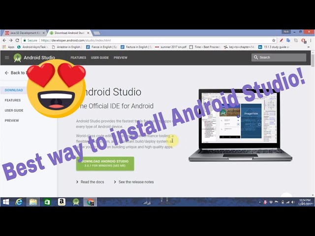 Installing Android Studio in 3 minutes.