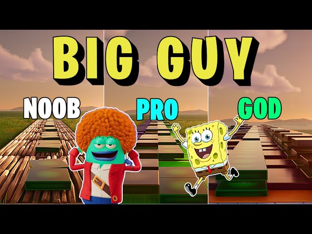 Ice Spice - Big Guy - SpongeBob - Noob vs Pro vs God (Fortnite Music Blocks)