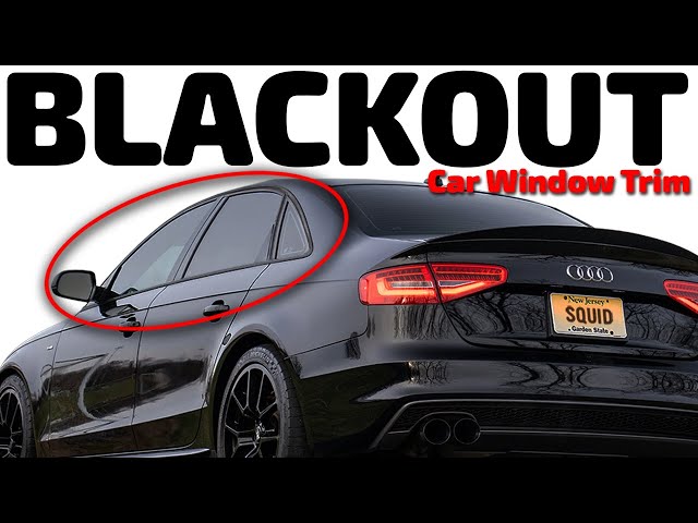 DIY Vinyl Wrap Chrome Delete - Gloss Black Window Trim on my B8.5 Audi A4